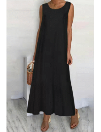 Casual Solid Patchwork Flounce O Neck A Line Dresses