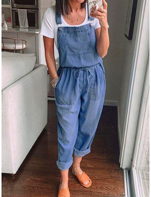 Denim Loose Urban Plain Wide leg Jeans