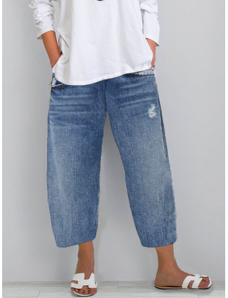 Casual Capri Baggy Jean