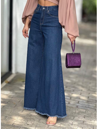 Urban Plain Loose Long Wide leg Jeans
