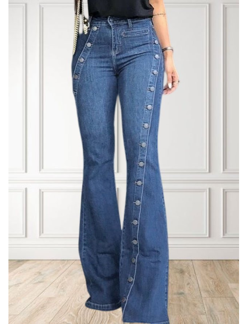 Vintage Style Wide Leg Flare Denim Jean