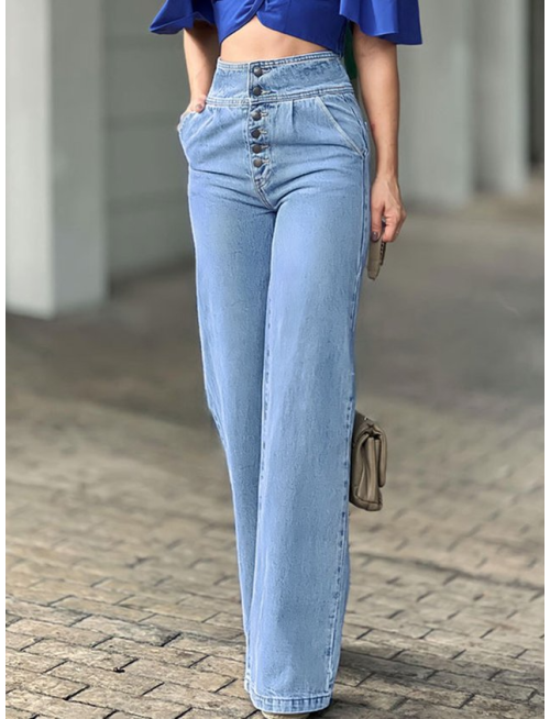 Daily Denim Plain Casual Regular Fit Jeans