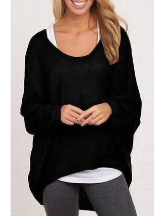 Casual Solid Patchwork O Neck Sweaters