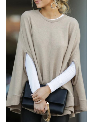 Casual Solid Pullovers O Neck Cardigans
