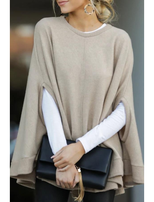 Casual Solid Pullovers O Neck Cardigans