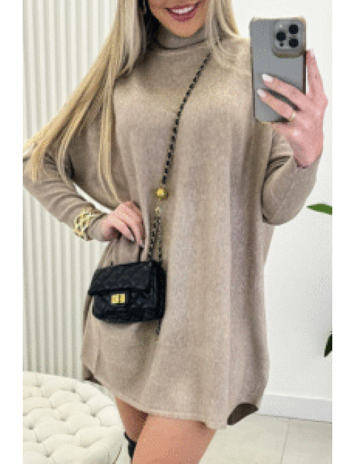 Casual Daily Solid Color Turtleneck Sweaters
